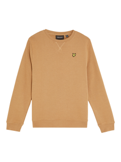 Lyle & Scott Kids' Cotton Crew Neck Sweatshirt, X851 Tigers Eye