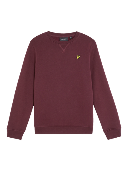 Lyle & Scott Kids' Cotton Crew Neck Sweatshirt, Z562 Burgundy