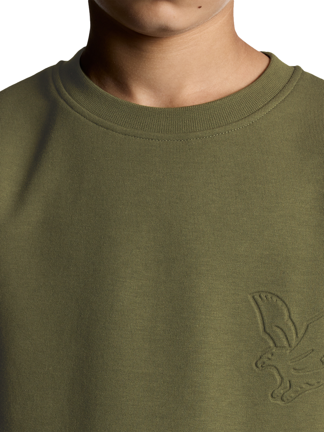 Product image 3 of 7, which shows Lyle & Scott Kids' Cotton Eagle Crew Neck Sweatshirt, X848 Deep Depths, 9-10 years