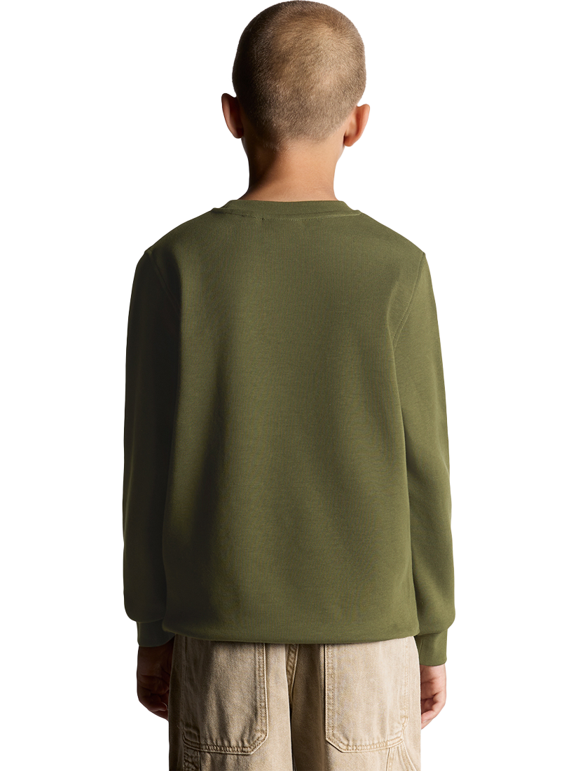 Product image 4 of 7, which shows Lyle & Scott Kids' Cotton Eagle Crew Neck Sweatshirt, X848 Deep Depths, 9-10 years