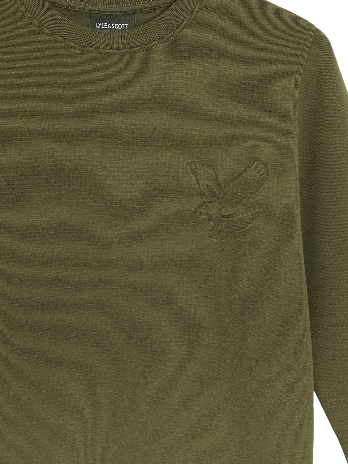 Product image 7 of 7, which shows Lyle & Scott Kids' Cotton Eagle Crew Neck Sweatshirt, X848 Deep Depths, 9-10 years