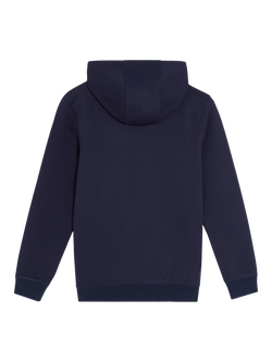 Lyle & Scott Kids' Fly Fleece Hoodie, Burgundy - view 2, Z271 Dark Navy
