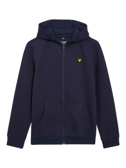 Lyle & Scott Kids' Fly Fleece Zip Hoodie, Navy