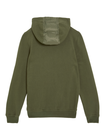 Lyle & Scott Kids' Hybrid Zip Hoodie - view 2, Green