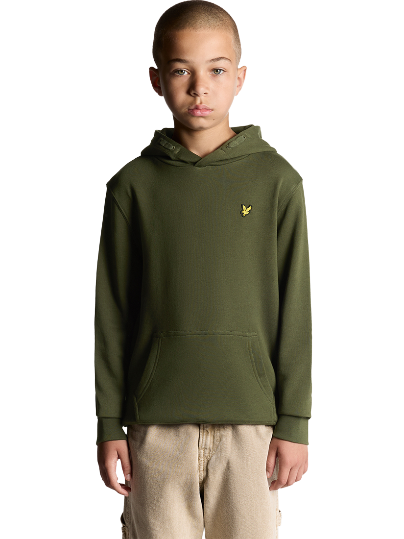 Product image 1 of 7, which shows Lyle & Scott Kids' Pullover Hoodie, Green, 3-4 years