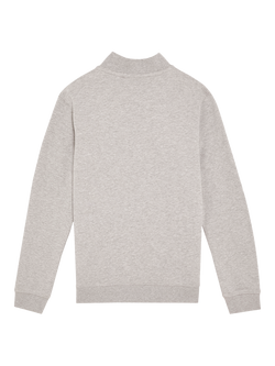 Lyle & Scott Kids' Cotton Quarter Zip Jumper - view 2, D24 Light Grey Marl