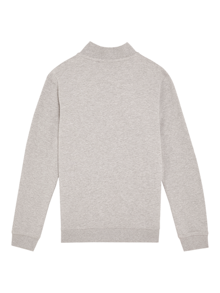 Lyle & Scott Kids' Cotton Quarter Zip Jumper - view 2, D24 Light Grey Marl