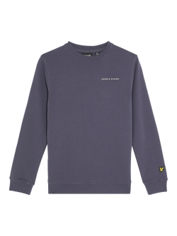 Lyle & Scott Kids' Script Crew Neck Sweatshirt, X854 Graystone