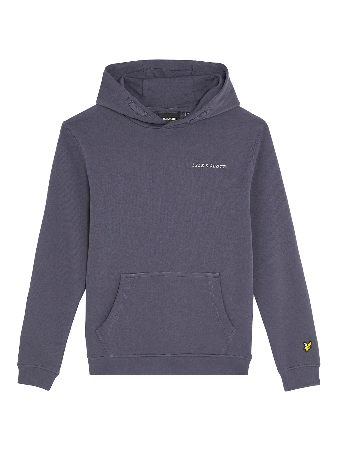 Product image 1 of 3, which shows Lyle & Scott Kids' Script Embroidered Hoodie, X854 Graystone, 3-4 years