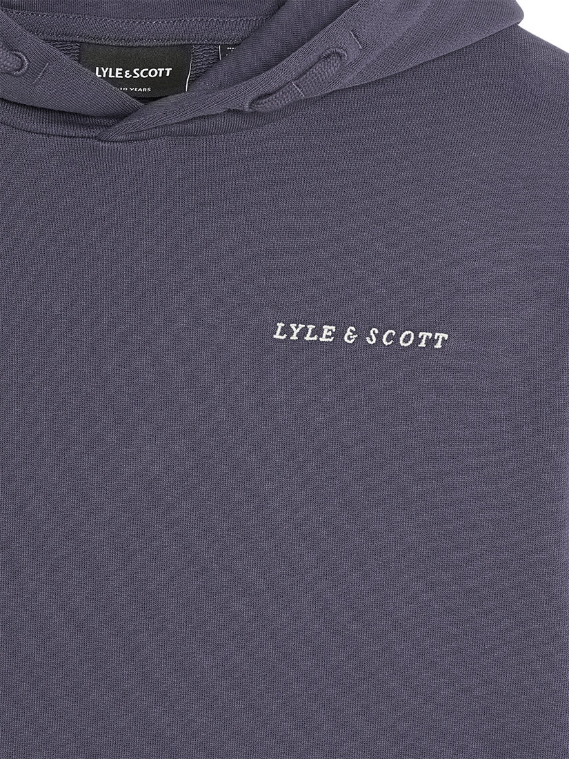 Product image 3 of 3, which shows Lyle & Scott Kids' Script Embroidered Hoodie, X854 Graystone, 3-4 years