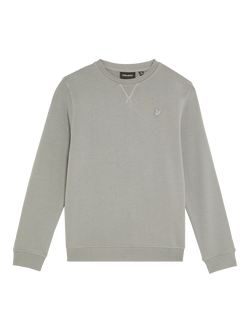 Lyle & Scott Kids' Tonal Crew Neck Jumper, Grey, Grey