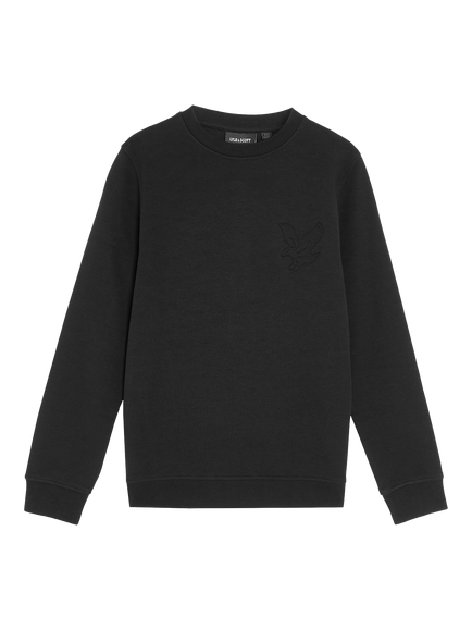 Lyle & Scott Kids' Embossed Eagle Sweatshirt, Jet Black, Z865 Jet Black