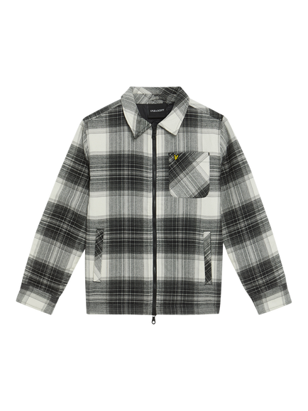 Lyle & Scott Kids' Brushed Long Sleeved Check Shirt, Jet Black, Z865 Jet Black