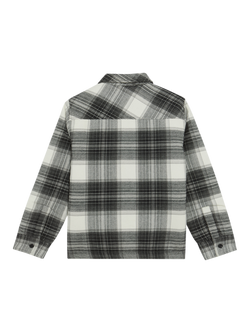 Lyle & Scott Kids' Brushed Long Sleeved Check Shirt, Jet Black - view 2, Z865 Jet Black