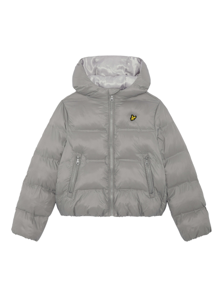 Lyle & Scott Kids' Cropped Puffer Coat, X852 Sharkskin