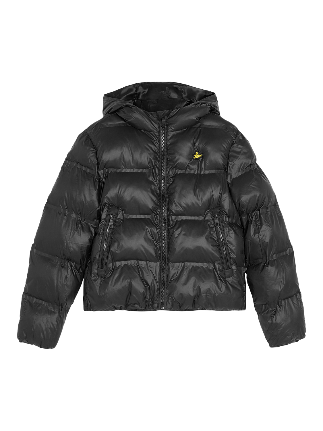 Lyle & Scott Kids' Cropped Puffer Coat, Z865 Jet Black