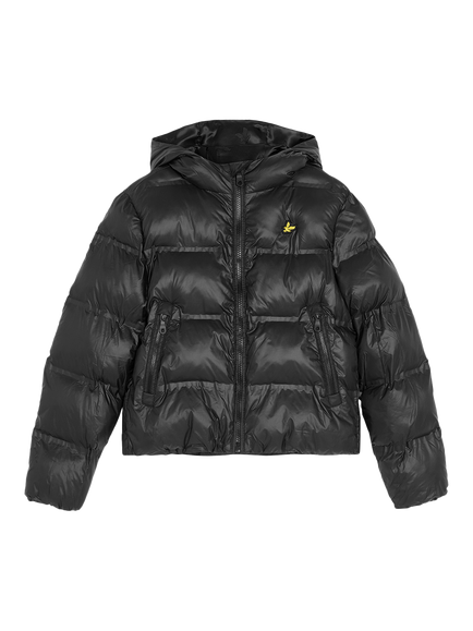 Lyle & Scott Kids' Cropped Puffer Coat, Z865 Jet Black