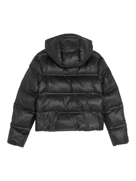 Lyle & Scott Kids' Cropped Puffer Coat - view 2, Z865 Jet Black