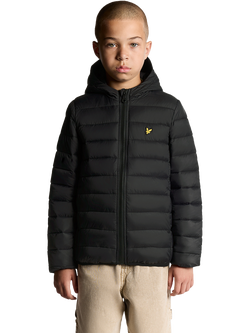 Lyle & Scott Kids' Hooded Puffer Jacket, Z865 Jet Black
