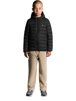 Lyle & Scott Kids' Hooded Puffer Jacket - view 2, Z865 Jet Black