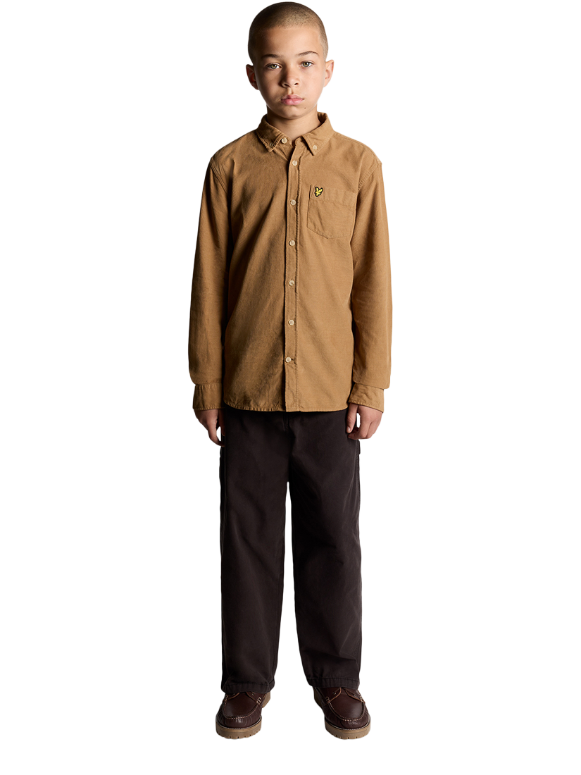 Product image 2 of 7, which shows Lyle & Scott Kids' Needle Cord Shirt, Brown, 3-4 years