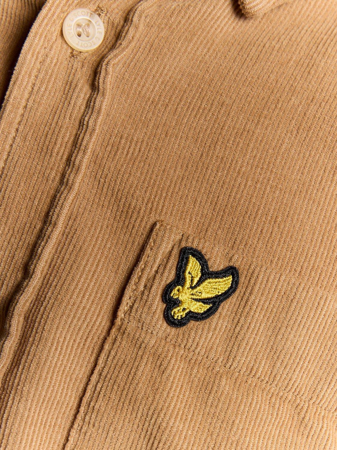 Product image 6 of 7, which shows Lyle & Scott Kids' Needle Cord Shirt, Brown, 3-4 years