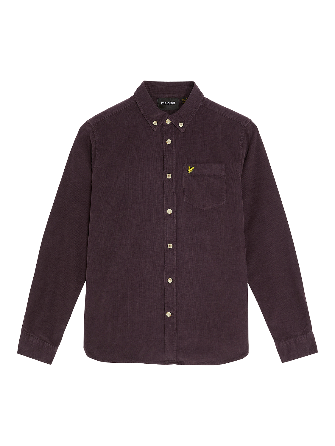 Product image 1 of 3, which shows Lyle & Scott Kids' Needle Cord Shirt, Maroon, 3-4 years
