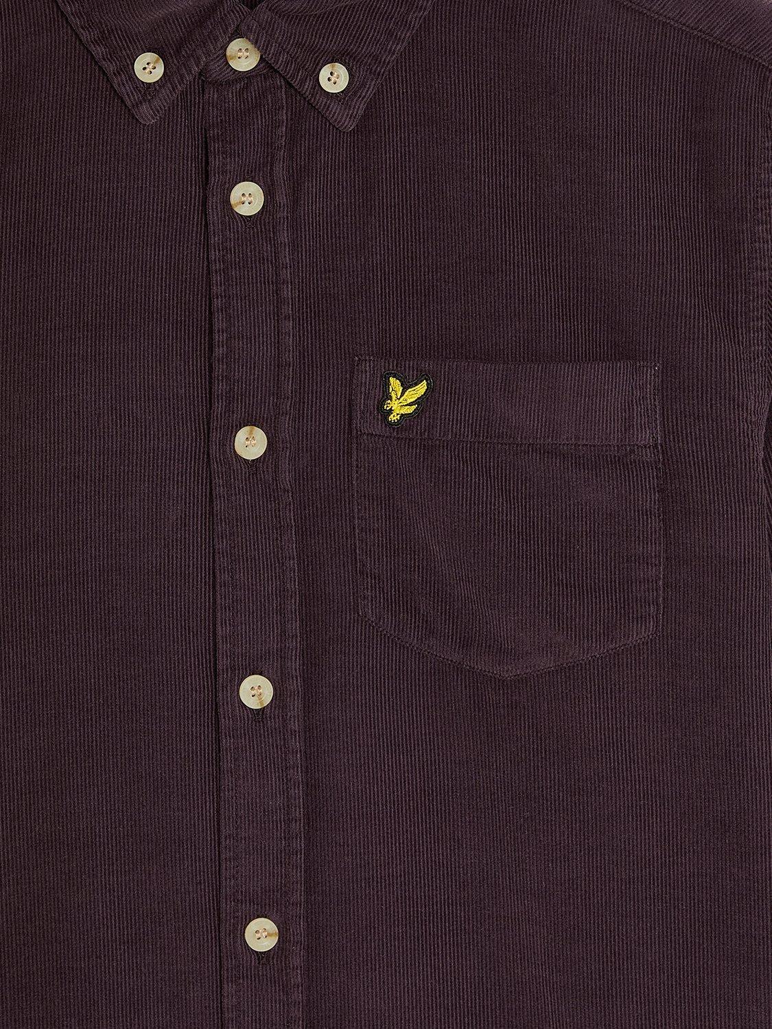 Product image 3 of 3, which shows Lyle & Scott Kids' Needle Cord Shirt, Maroon, 3-4 years