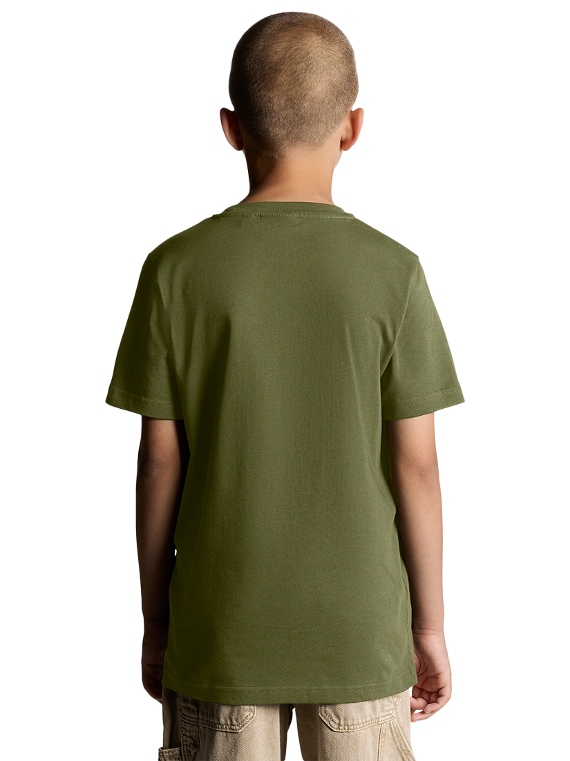 Product image 4 of 7, which shows Lyle & Scott Kids' Cotton Embossed Eagle T-Shirt, X848 Deep Depths, 9-10 years