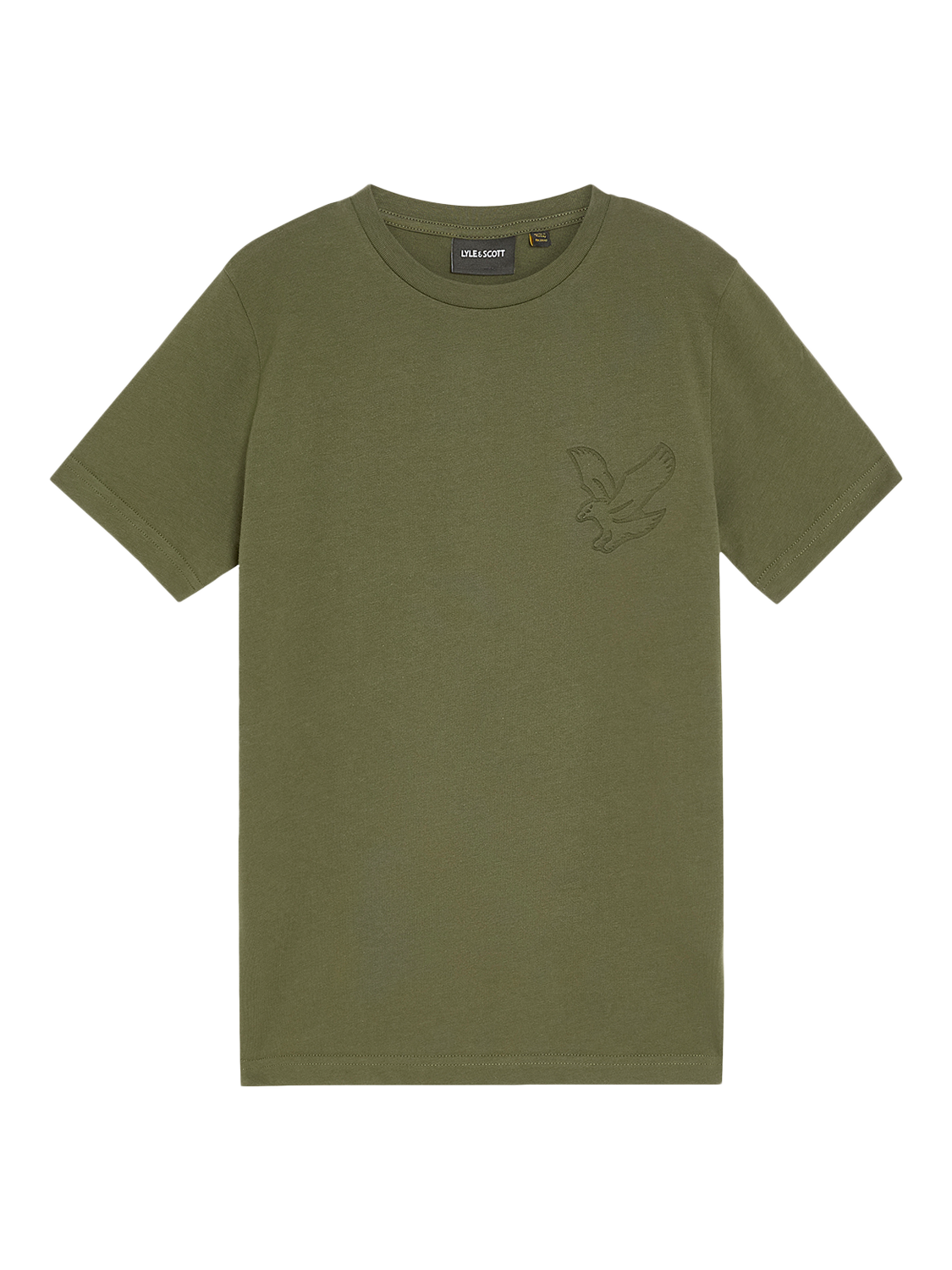 Product image 5 of 7, which shows Lyle & Scott Kids' Cotton Embossed Eagle T-Shirt, X848 Deep Depths, 9-10 years