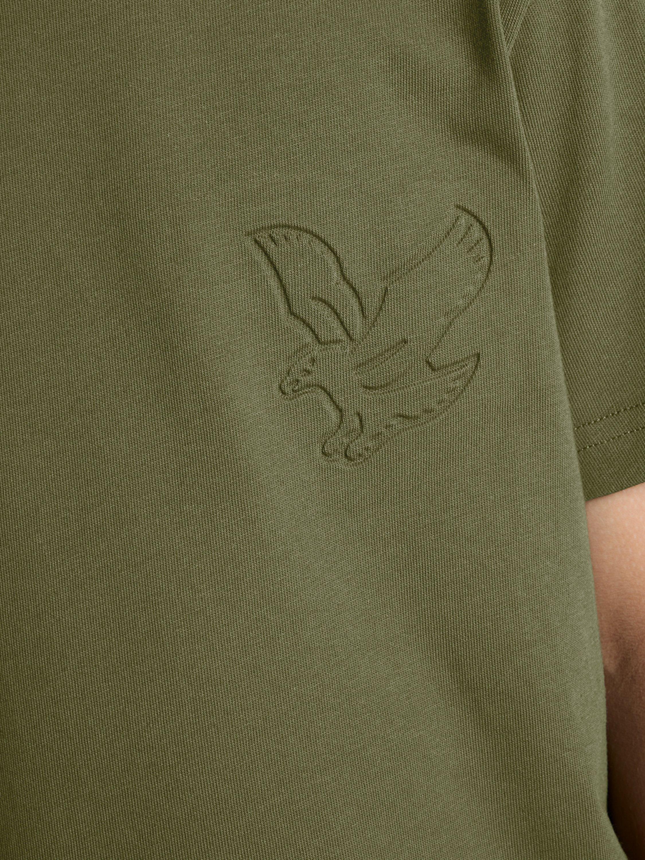 Product image 6 of 7, which shows Lyle & Scott Kids' Cotton Embossed Eagle T-Shirt, X848 Deep Depths, 9-10 years