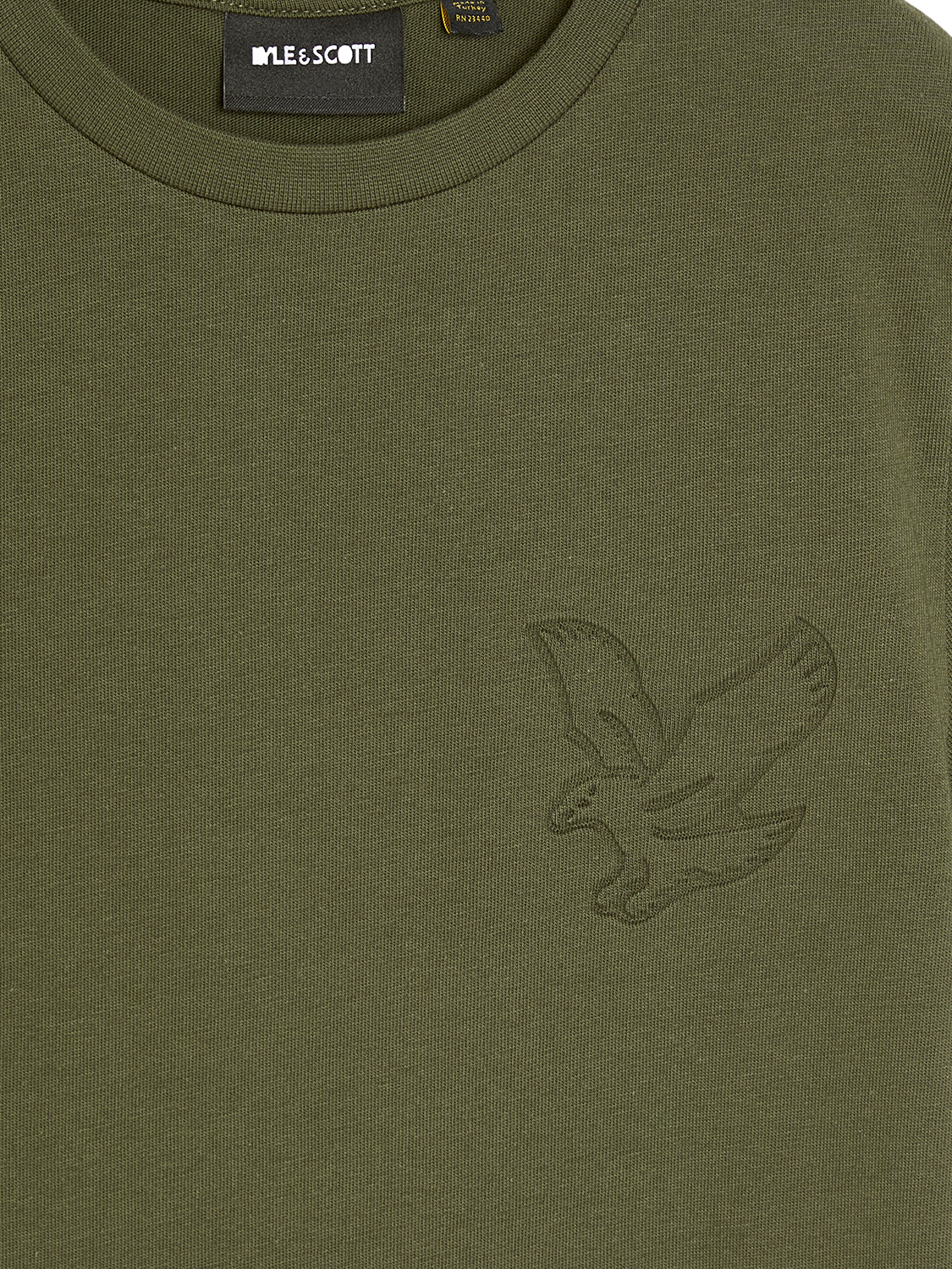 Product image 7 of 7, which shows Lyle & Scott Kids' Cotton Embossed Eagle T-Shirt, X848 Deep Depths, 9-10 years