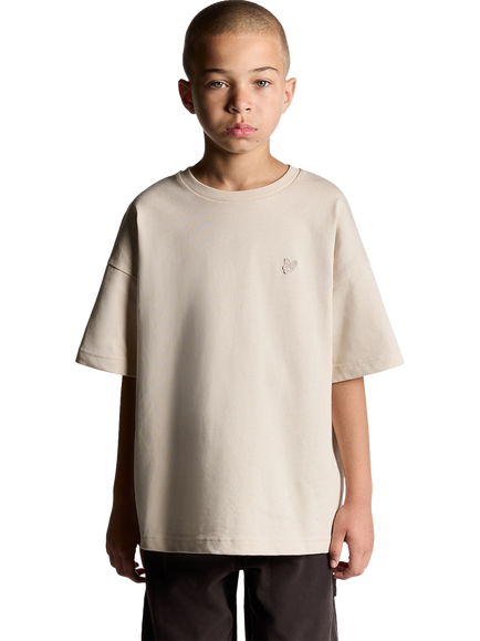 Lyle & Scott Kids' Heavyweight Cotton T-Shirt, Beige