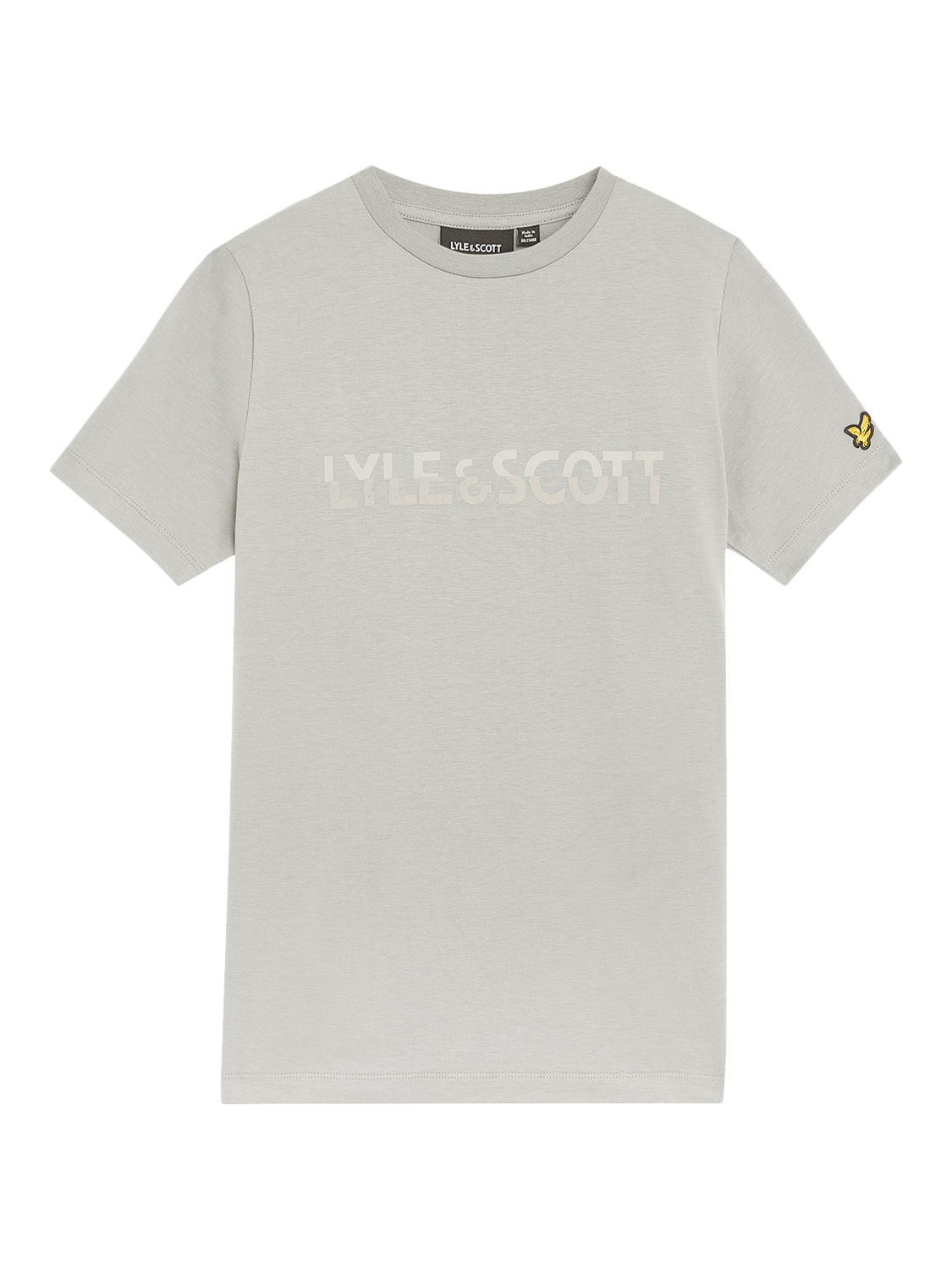 Product image 1 of 3, which shows Lyle & Scott Kids' Print T-Shirt, Grey, 3-4 years