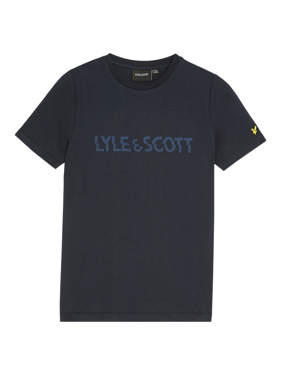 Product image 1 of 3, which shows Lyle & Scott Kids' Print T-Shirt, Navy, 3-4 years