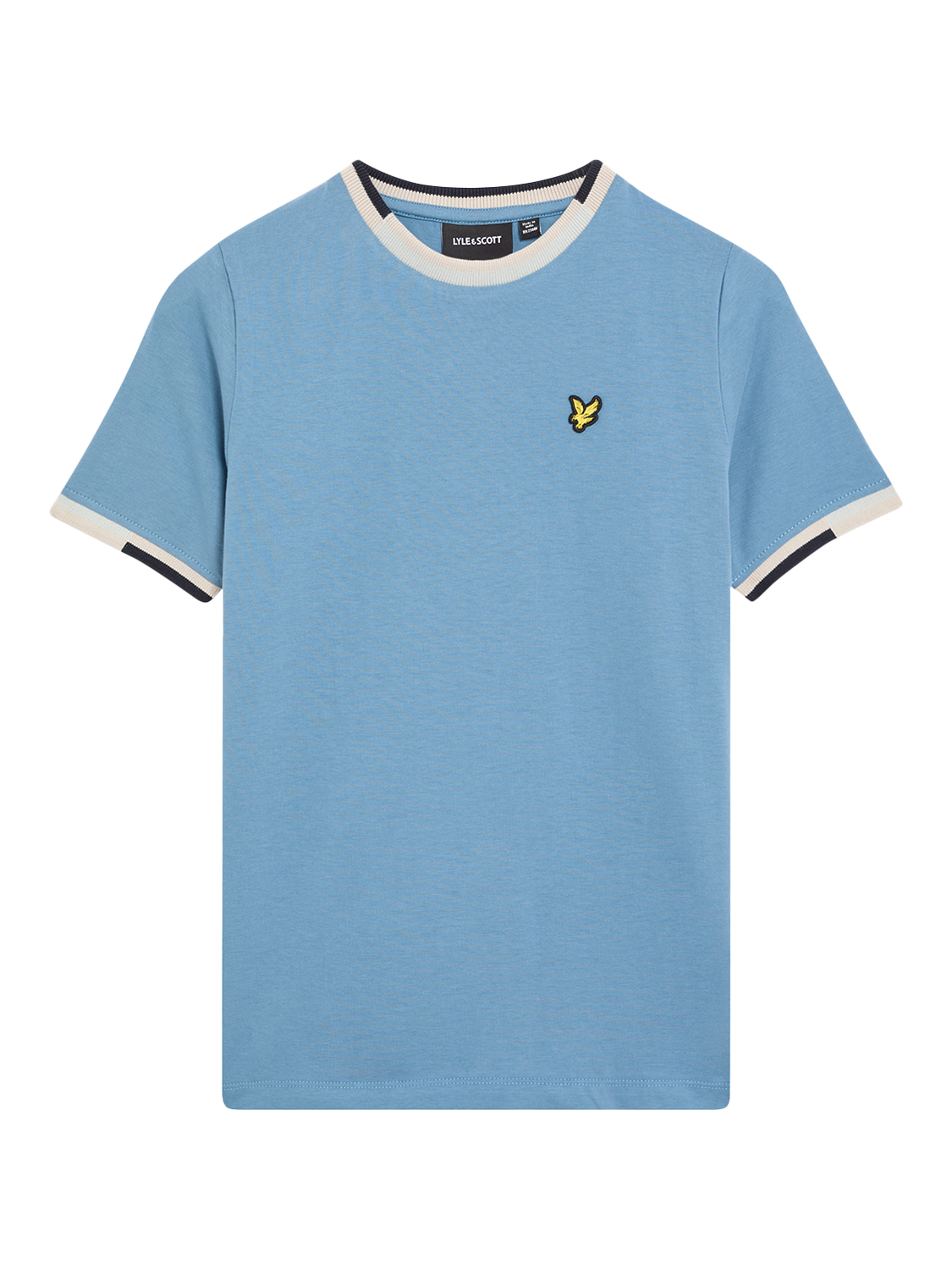 Product image 1 of 1, which shows Lyle & Scott Kids' Multi Rib T-shirt, Blue, 3-4 years