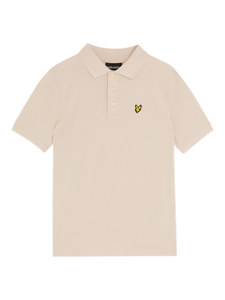 Lyle & Scott Kids' Cotton Rich Polo Shirt, Beige