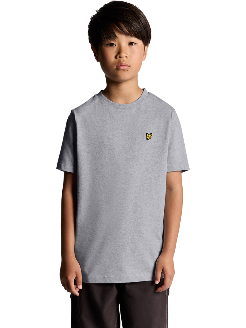 Product image 1 of 7, which shows Lyle & Scott Kids' Plain T-Shirt, Grey, 3-4 years