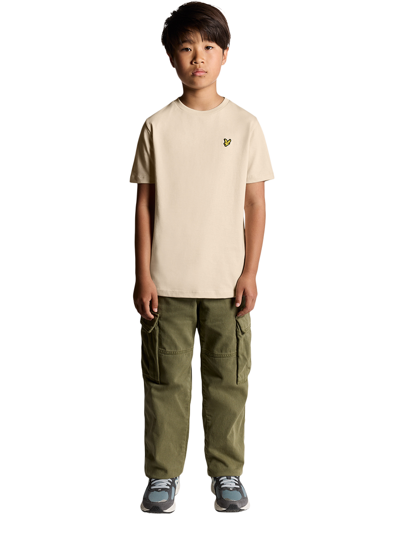 Product image 2 of 7, which shows Lyle & Scott Kids' Plain T-Shirt, Beige, 3-4 years