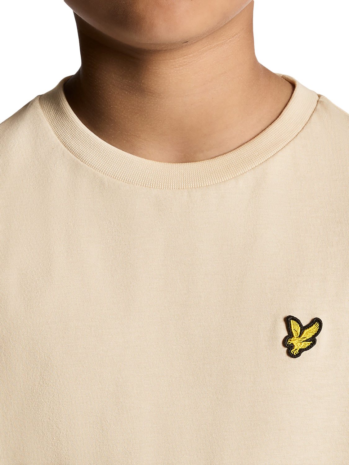 Product image 3 of 7, which shows Lyle & Scott Kids' Plain T-Shirt, Beige, 3-4 years
