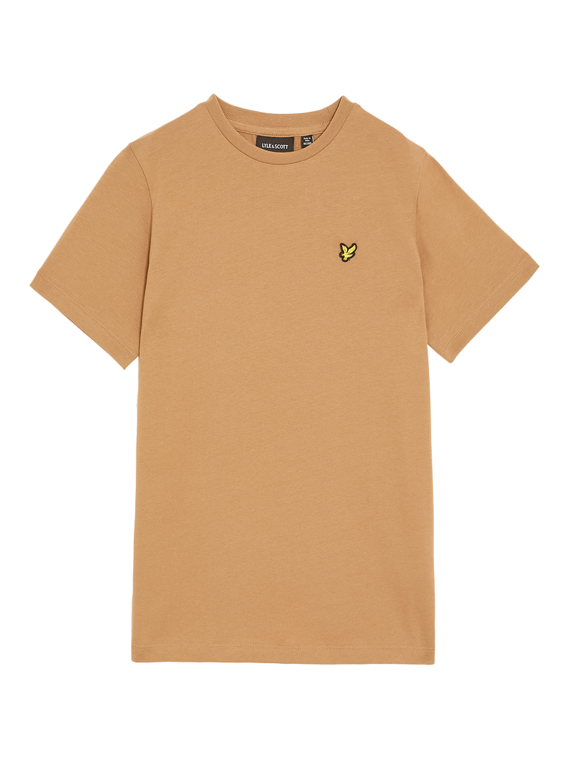 Product image 1 of 3, which shows Lyle & Scott Kids' Plain T-Shirt, Brown, 3-4 years