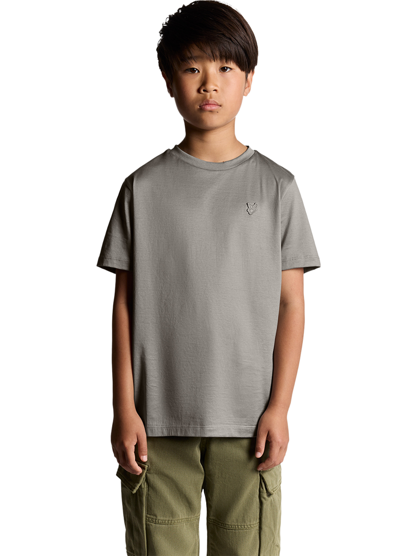 Product image 1 of 7, which shows Lyle & Scott Kids' Tonal T-Shirt, Grey, 9-10 years