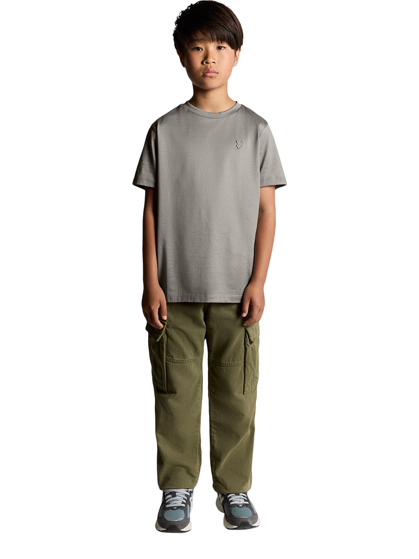 Product image 2 of 7, which shows Lyle & Scott Kids' Tonal T-Shirt, Grey, 9-10 years