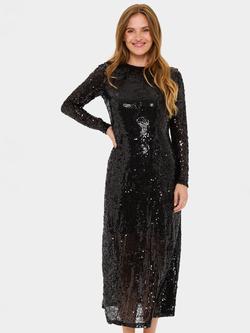 Saint Tropez Nuciana Sequin Midi Dress, Black, Black