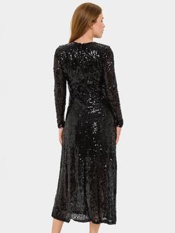 Saint Tropez Nuciana Sequin Midi Dress, Black - view 2, Black
