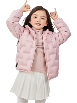Bosideng Kids' Layered Down Jacket, Light Peach