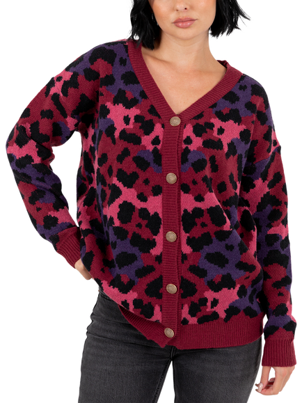 Lovedrobe Longline Jacquard Cardigan, Multi, Multi