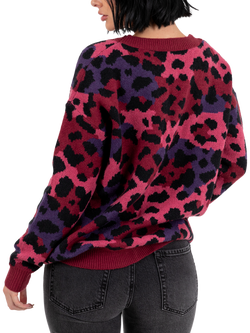 Lovedrobe Longline Jacquard Cardigan, Multi - view 2, Multi