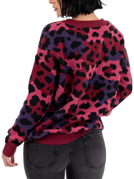 Lovedrobe Longline Jacquard Cardigan, Multi - view 2, Multi
