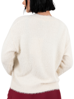 Lovedrobe Bows Eyelash Knit Cardigan, Ivory - view 2, Ivory